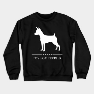 Toy Fox Terrier Dog White Silhouette Crewneck Sweatshirt